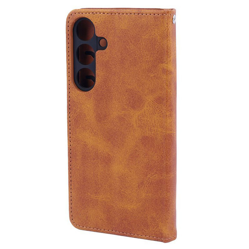 کیف چرمی مگنتی سامسونگ Galaxy S25 Plus محافظ لنزدار