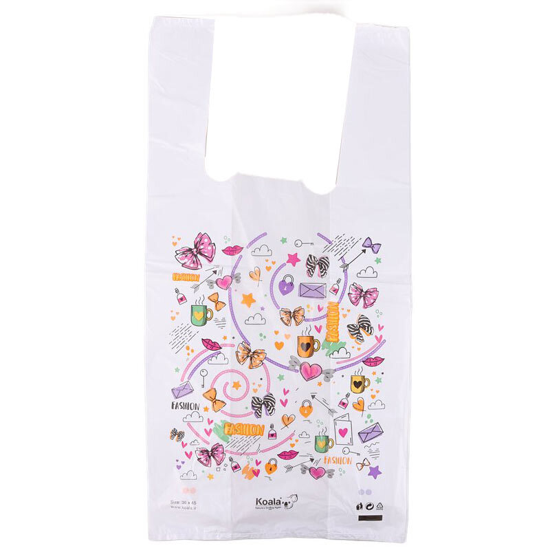 نایلون دسته دار کوالا طرح فانتزی سایز 45*36 بسته 100 عددی