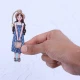 نشانگر کتاب چوبی رویال طرح دختر فانتزی