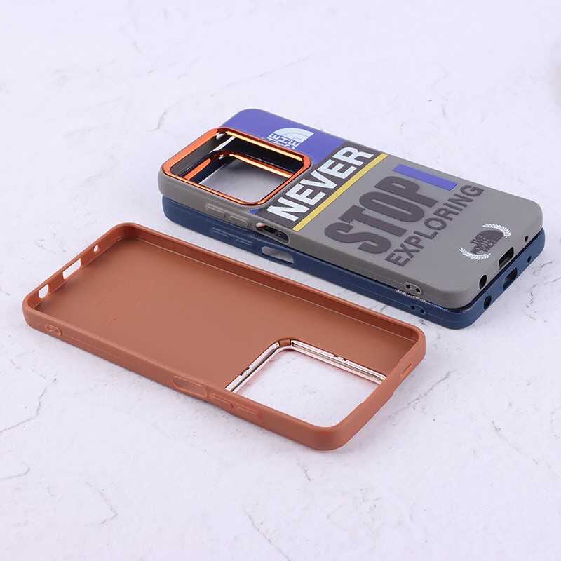 قاب چرمی شیائومی Redmi A5 4G طرح دار دور محافظ لنز متال