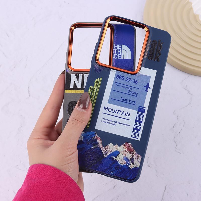 قاب چرمی شیائومی Redmi A5 4G طرح دار دور محافظ لنز متال