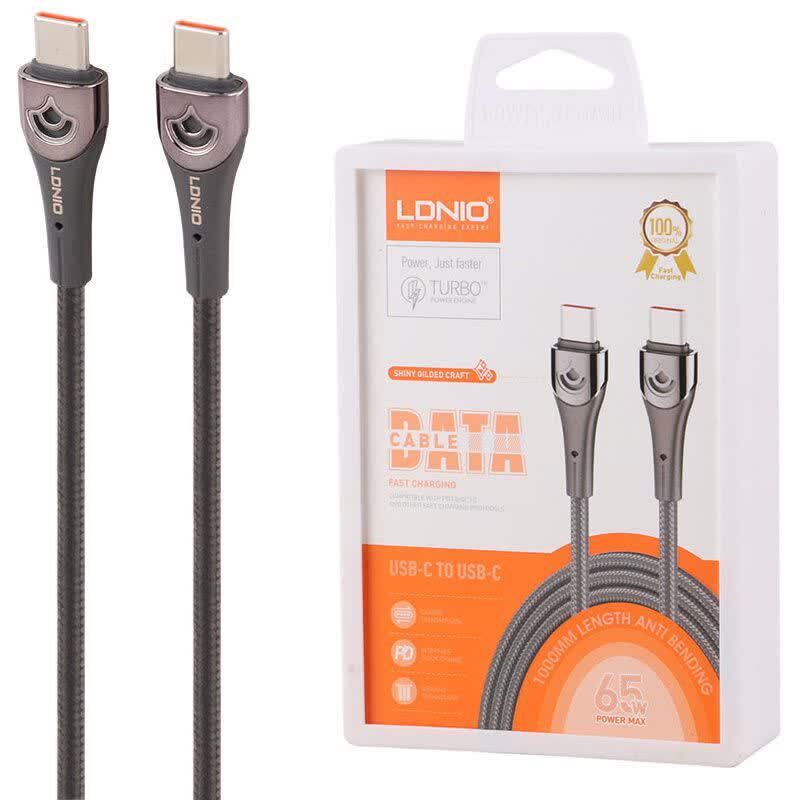 کابل دو سر تایپ سی فست شارژ 65 وات الدینیو LC861C طول 1 متر