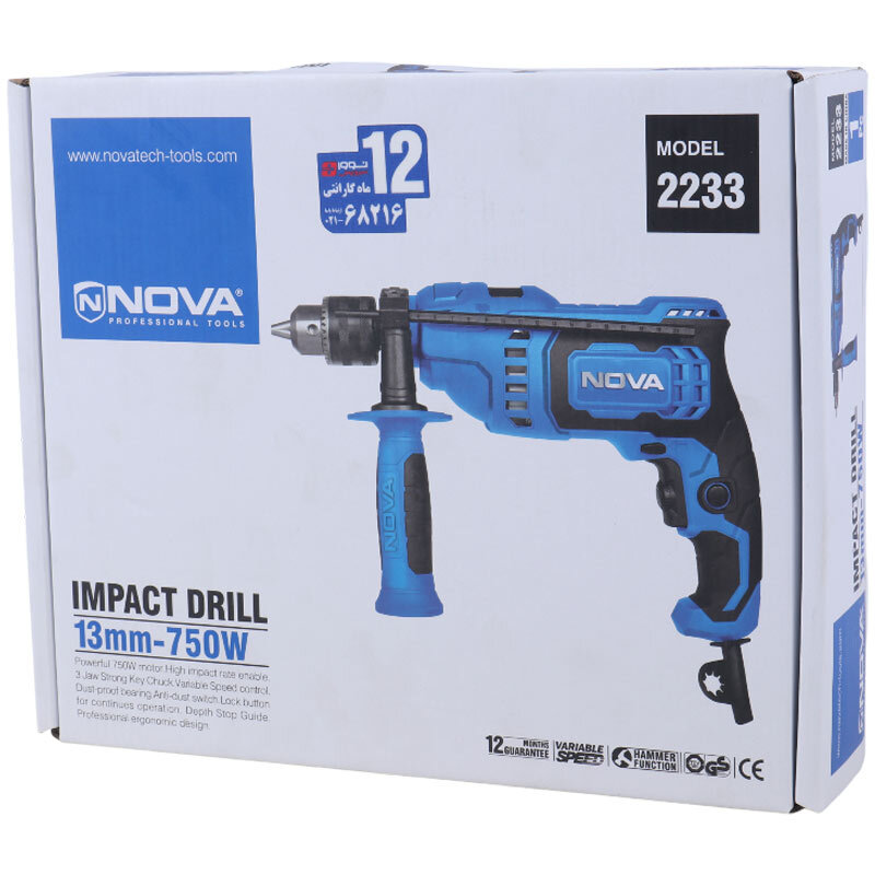 دریل برقی چکشی Nova 2233