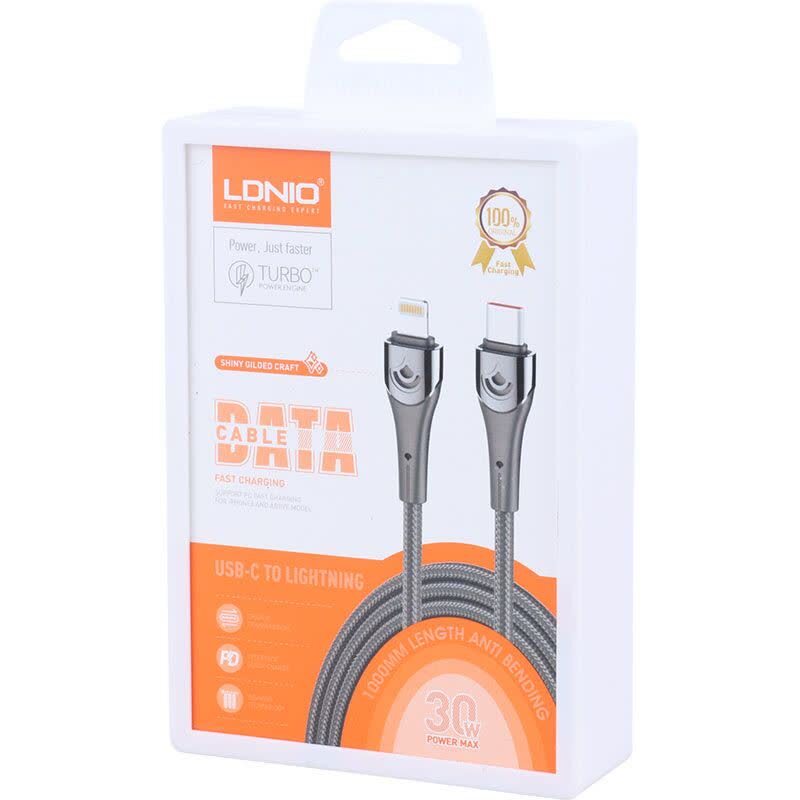 کابل تایپ سی به لایتنینگ فست شارژ 30 وات الدینیو LC861i طول 1 متر