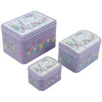 جعبه هدیه فلزی طرح مکعبی بسته 3 عددی