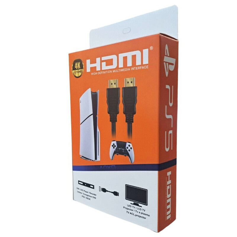 کابل HDMI 4K طول 1.5 متر کنسول بازی PS5 و XBOX