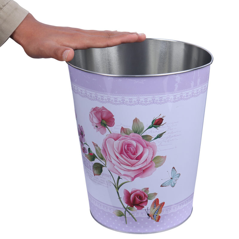 سطل زباله فلزی طرح دار