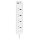 چند راهی 4 خانه یسیدو MC22 با کابل 3 متری + شارژر USB و Type-C