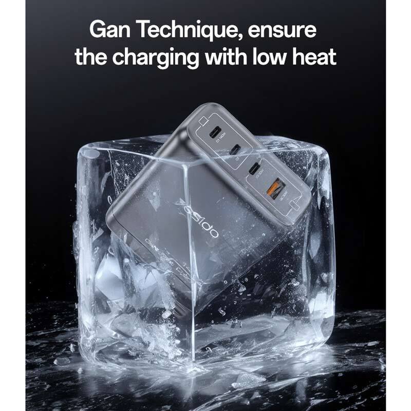 شارژر دیواری 140 وات یسیدو YC143 GaN QC PD 5A