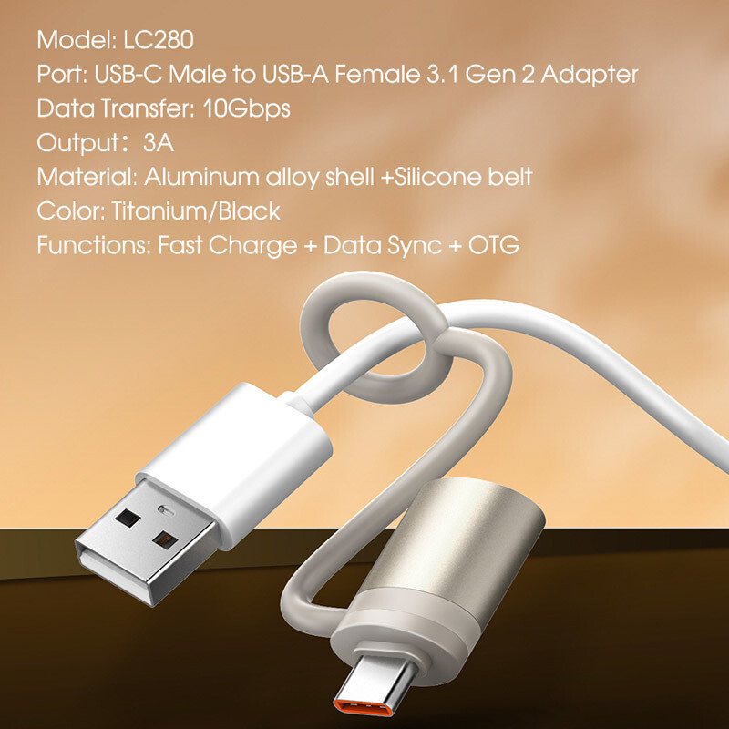 تبدیل USB OTG به تایپ سی الدینیو LC280