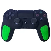 روکش دسته بازی PS4 استوپ دار زمینه مشکی سبز فسفری