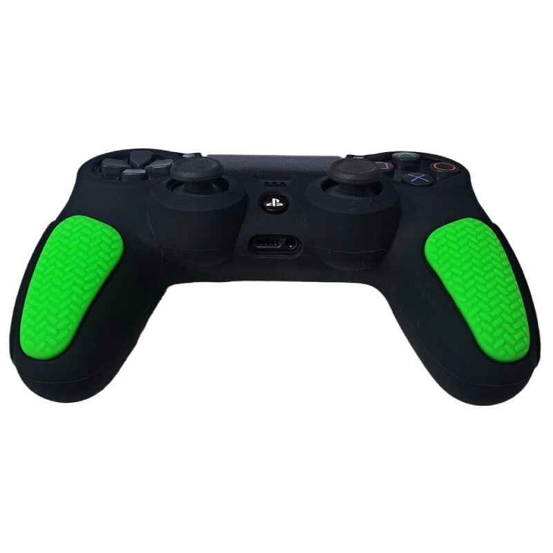 روکش دسته بازی PS4 استوپ دار زمینه مشکی سبز فسفری