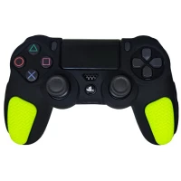 روکش دسته بازی PS4 استوپ دار زمینه مشکی زرد