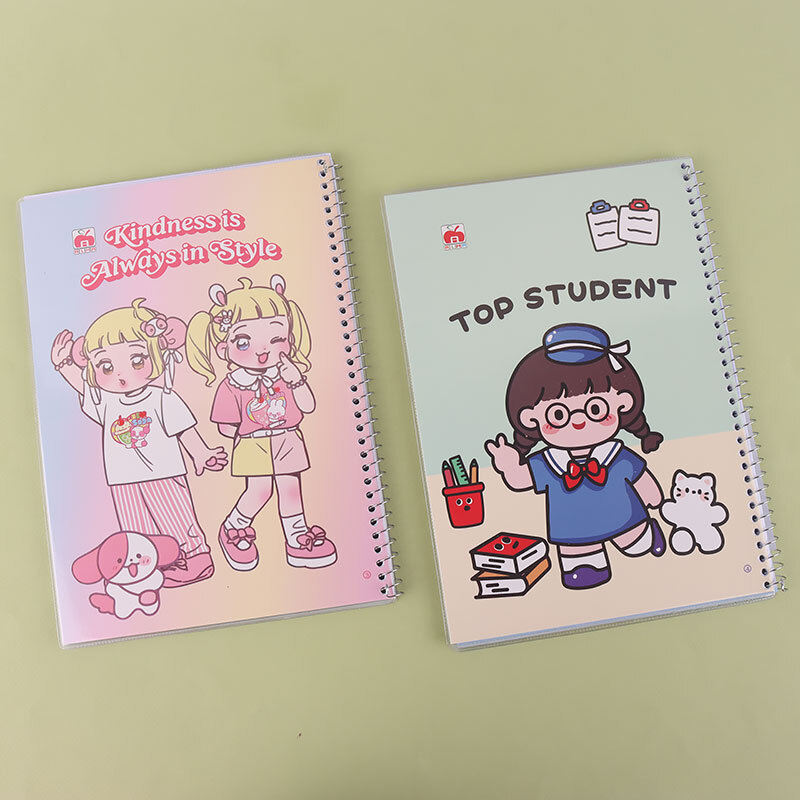 دفتر سیمی 60 برگ طرح کارتونی دخترانه نهال آلما کد 7617