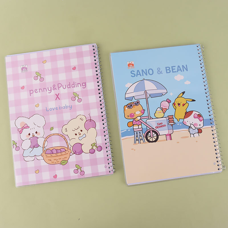 دفتر سیمی 60 برگ طرح کارتونی دخترانه نهال آلما کد 7617