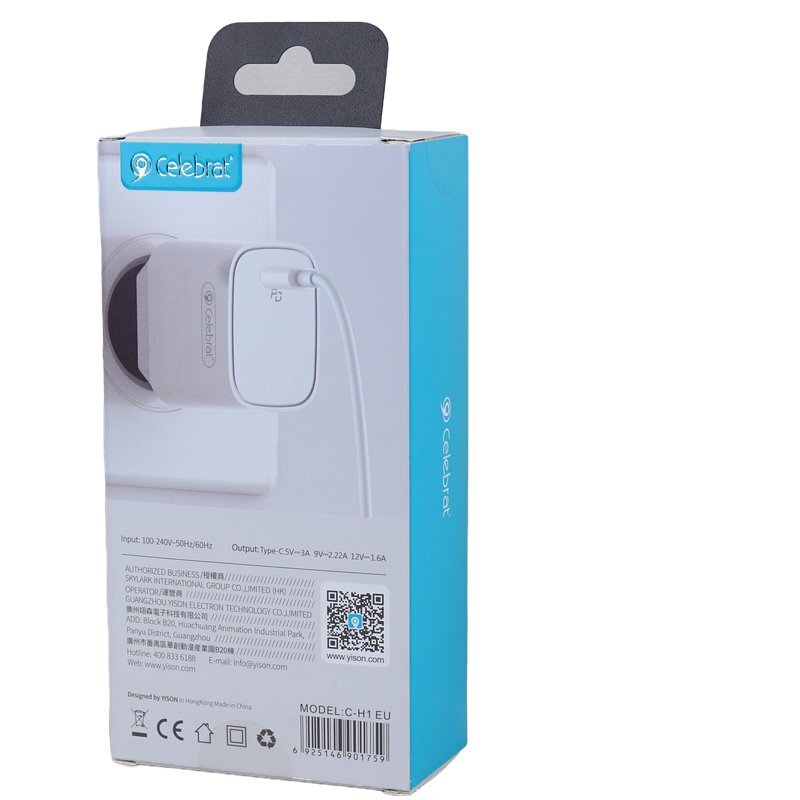 شارژر دیواری 20 وات سلبریت C-H1-EU PD 3A