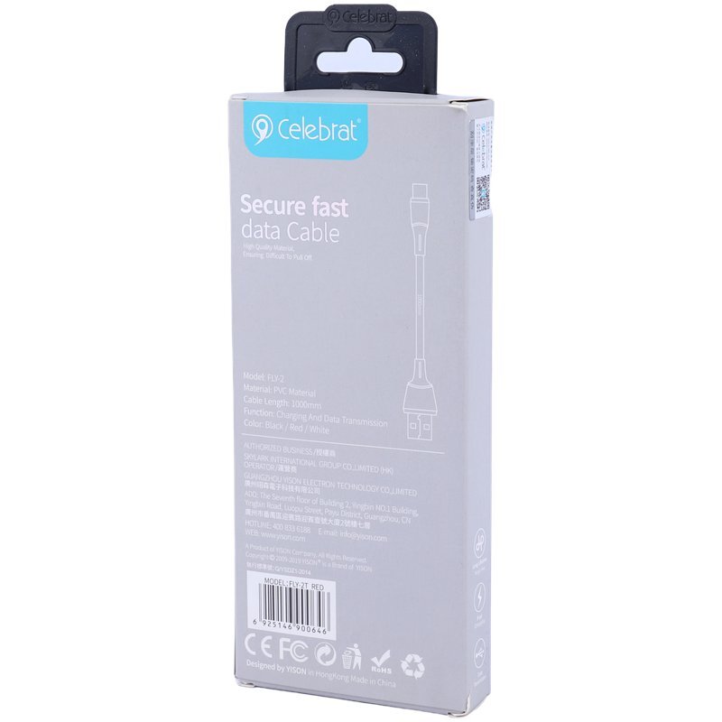 کابل تایپ سی فست شارژ سلبریت FLY-2 طول 1 متر