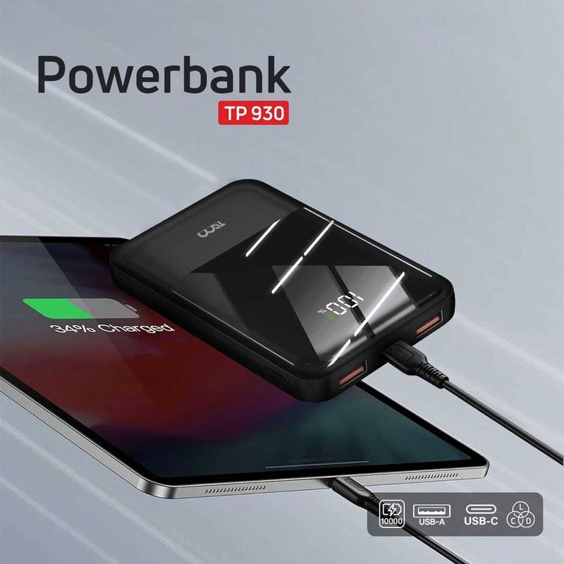 پاور بانک فست شارژ تسکو TP 930 PD 22.5W ظرفیت 10000 میلی آمپر ساعت