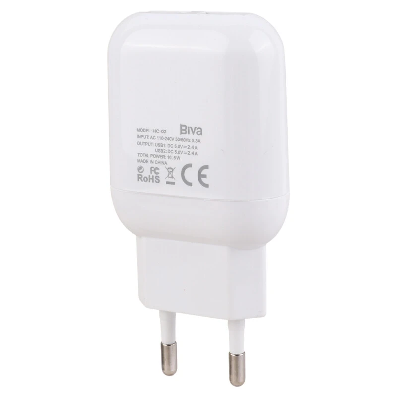 شارژر دیواری 12 وات بیوا HC-02 2.4A