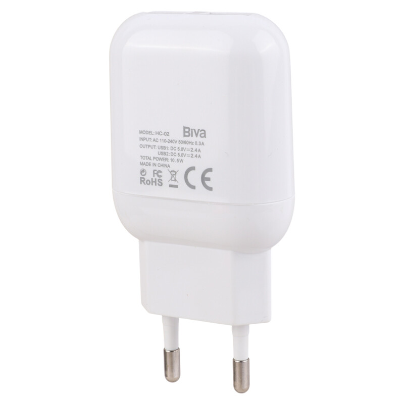 شارژر دیواری 12 وات بیوا HC-02 2.4A