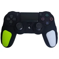 روکش دسته بازی PS4 استوپ دار زمینه مشکی سفید زرد