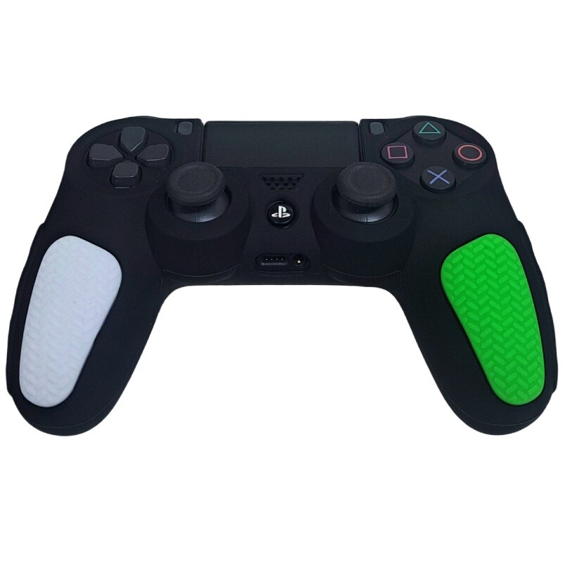 روکش دسته بازی PS4 استوپ دار زمینه مشکی سفید سبز