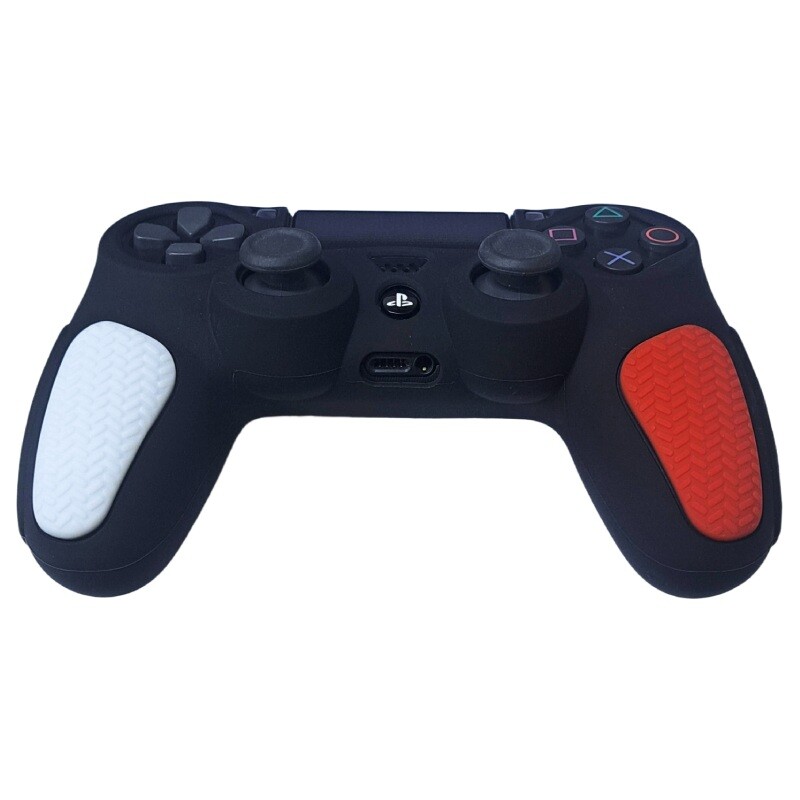 روکش دسته بازی PS4 استوپ دار زمینه مشکی سفید قرمز