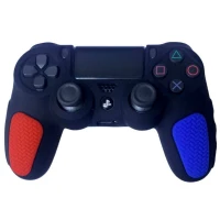 روکش دسته بازی PS4 استوپ دار زمینه مشکی آبی قرمز