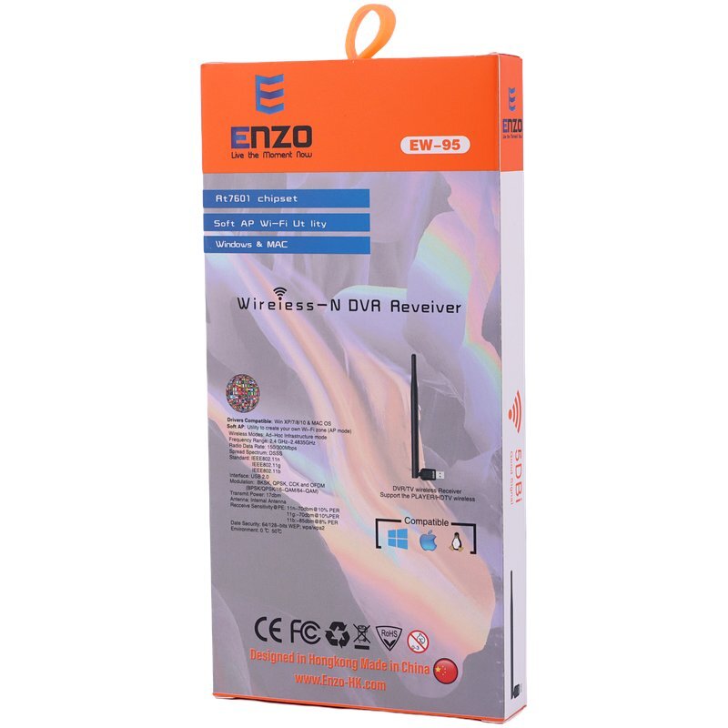 کارت شبکه بی سیم آنتن دار Enzo EW-95 300MB