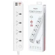 چند راهی 4 خانه یسیدو MC22 با کابل 3 متری + شارژر USB و Type-C