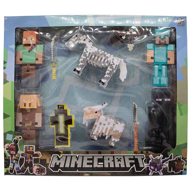 اکشن فیگور ماینکرافت بسته 6 عددی