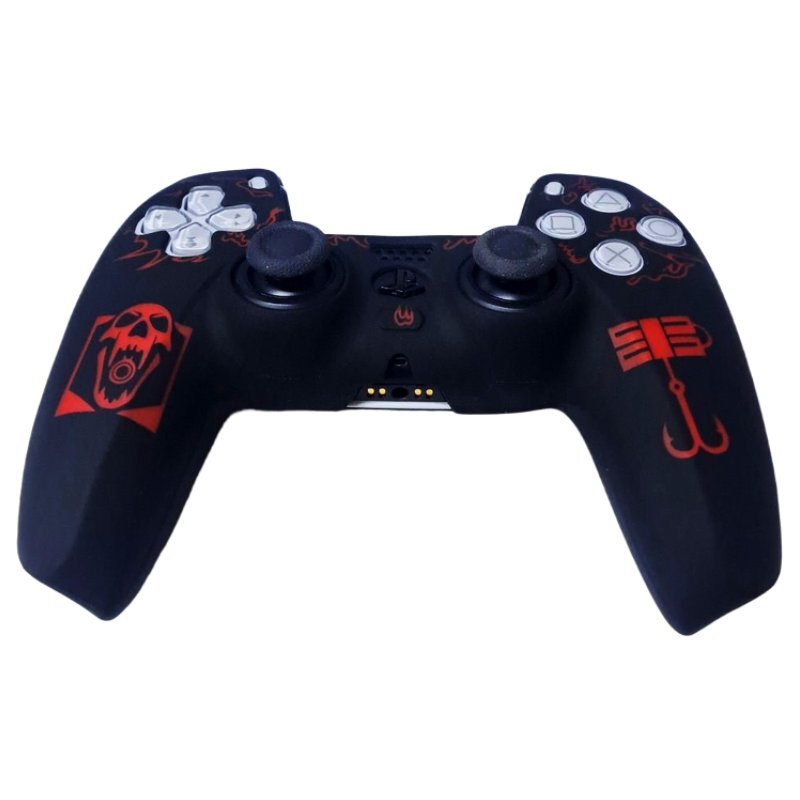روکش دسته بازی Deadskull PS5 طرح Skeleton زمینه مشکی قرمز