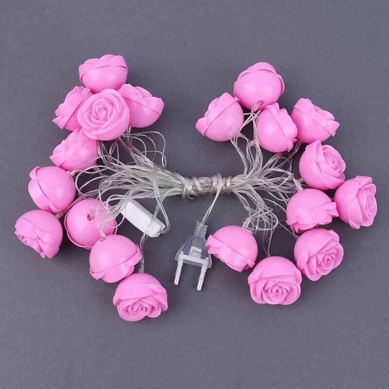 ریسه طرح گل صورتی پلاستیکی قرمز طول 4.5 متر