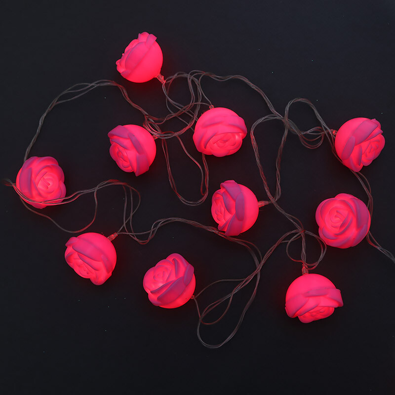 ریسه طرح گل صورتی پلاستیکی قرمز طول 4.5 متر