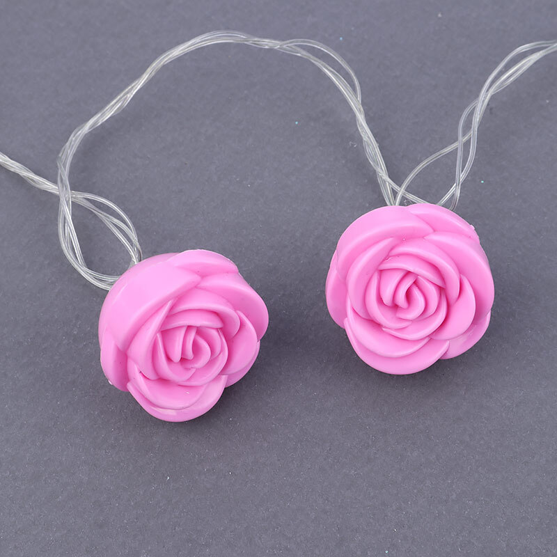 ریسه طرح گل صورتی پلاستیکی قرمز طول 4.5 متر