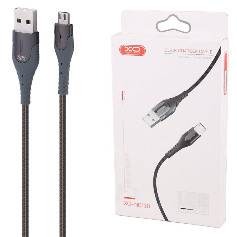 کابل میکرو یو اس بی فست شارژ 2.4 آمپر ایکس او XO-NB138 طول 1متر