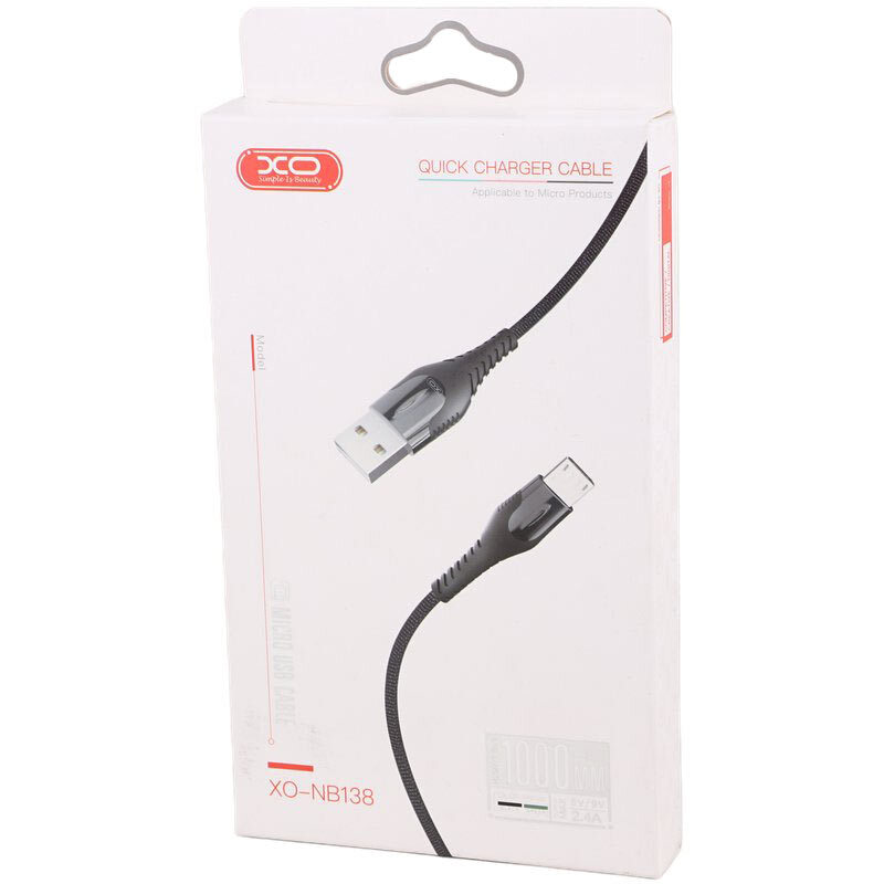 کابل میکرو یو اس بی فست شارژ 2.4 آمپر ایکس او XO-NB138 طول 1متر