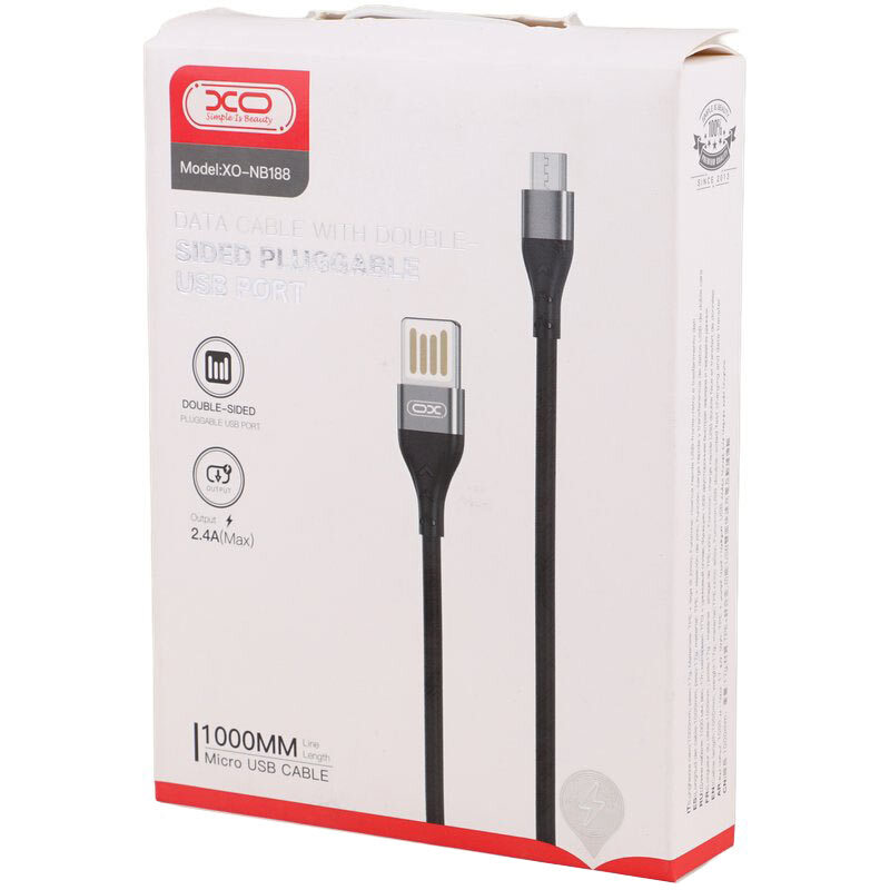 کابل میکرو یو اس بی فست شارژ 2.4 آمپر ایکس او XO-NB188 طول 1 متر