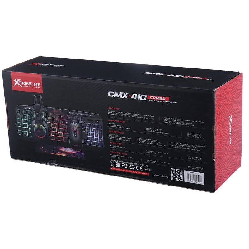 کیبورد و موس گیمینگ ایکستریکمی CMX-410 + هدست و پد موس