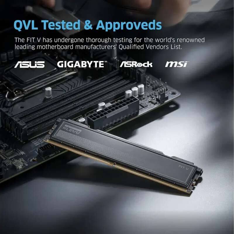رم کامپیوتر کلو FIT V Black DDR5 32GB Dual 6400MHz CL32