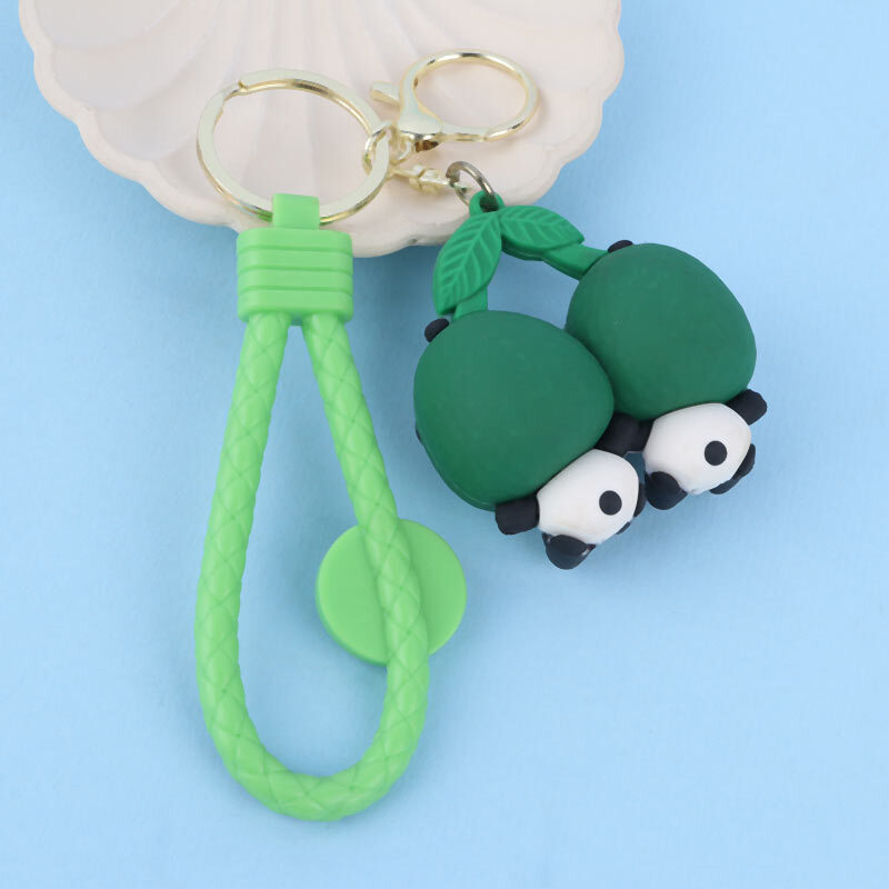 جاکلیدی سیلیکونی گلد طرح پاندا + بند آویز