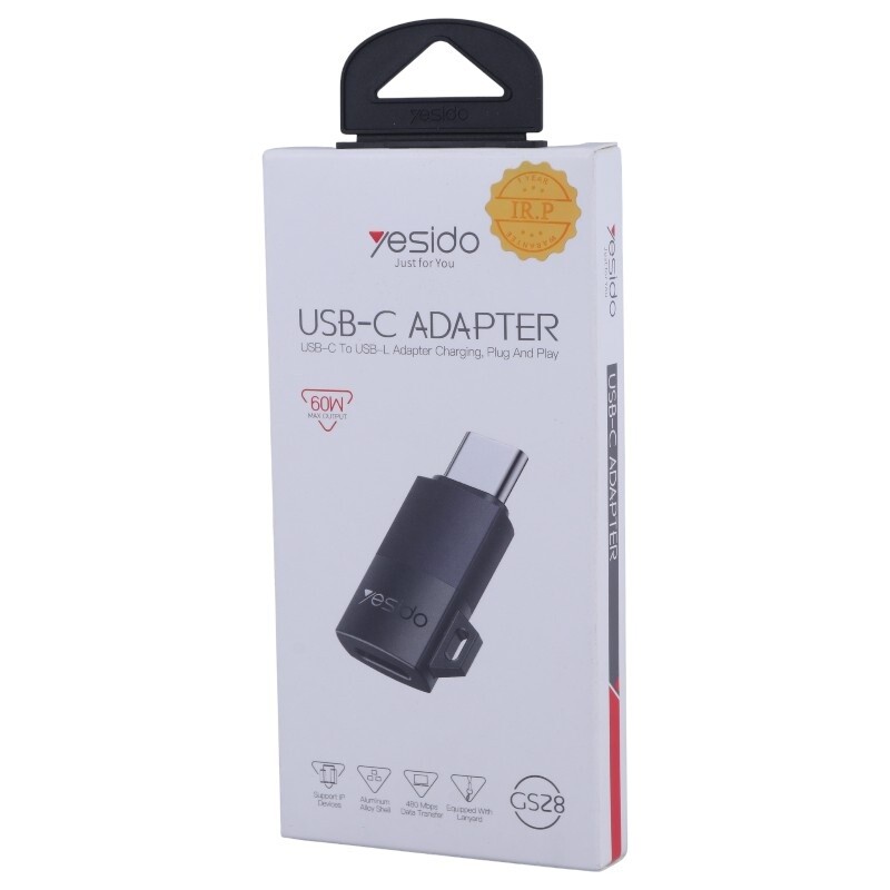 تبدیل OTG لایتنینگ به تایپ سی یسیدو GS28