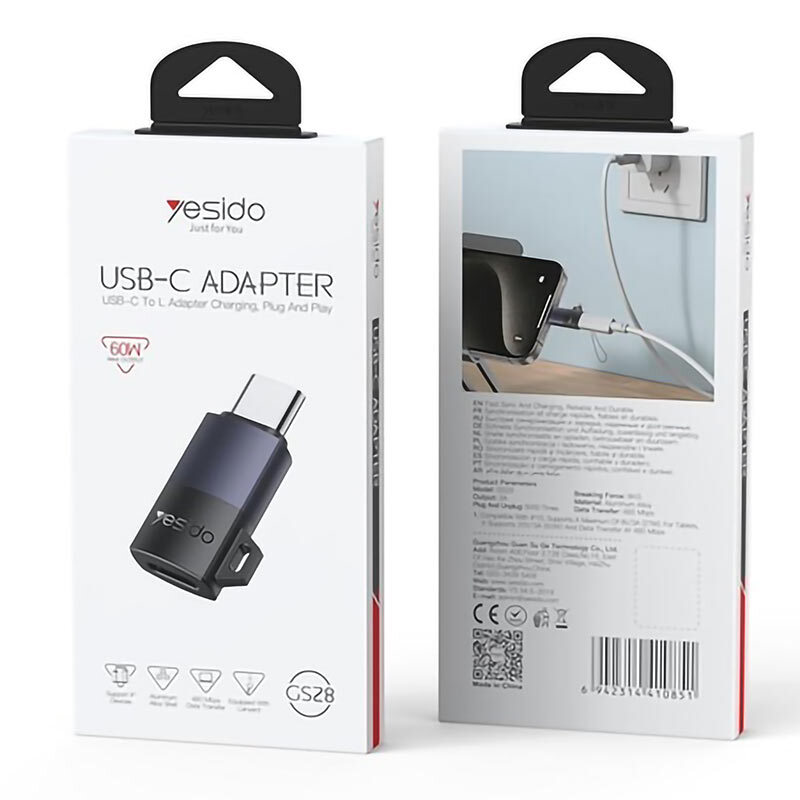 تبدیل OTG لایتنینگ به تایپ سی یسیدو GS28