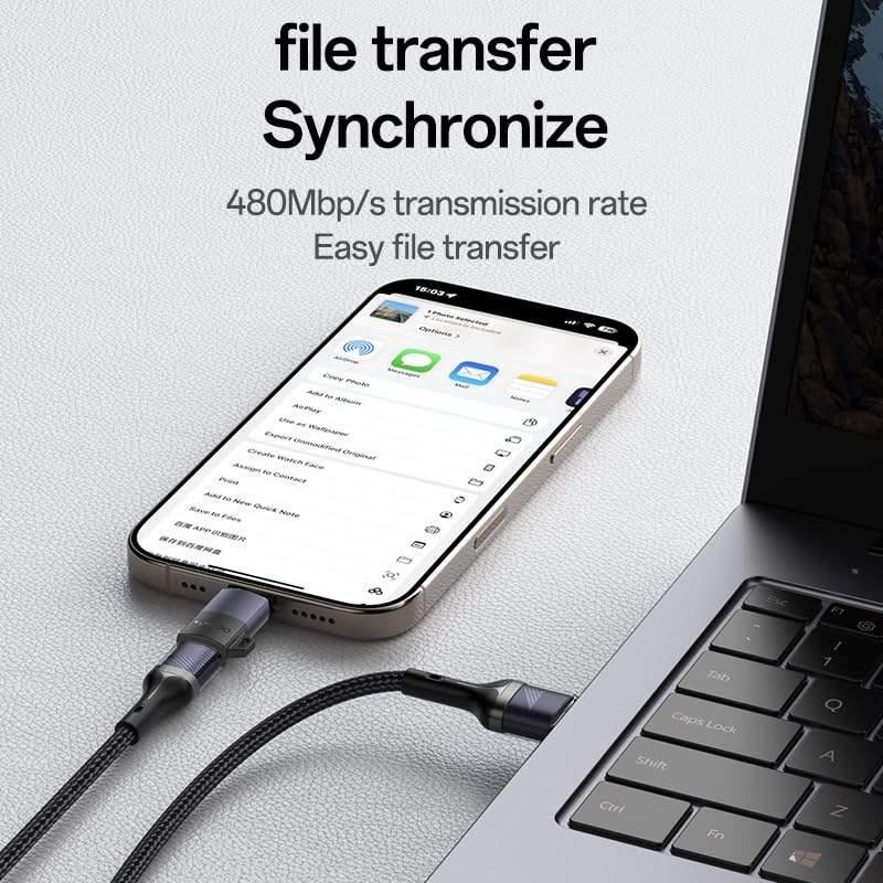 تبدیل OTG لایتنینگ به تایپ سی یسیدو GS28
