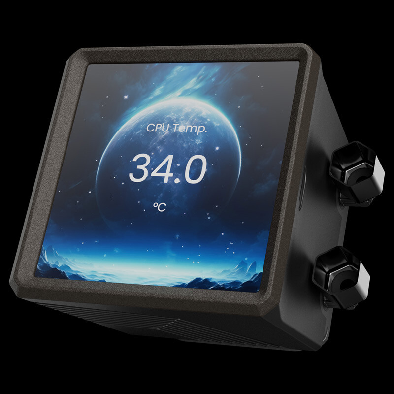 خنک کننده مایع پردازنده گیم دیاس Aura GL360 LCD ARGB Black