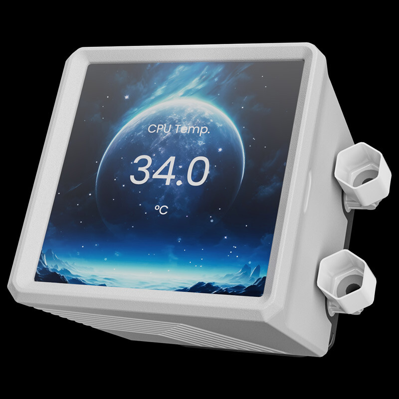 خنک کننده مایع پردازنده گیم دیاس Aura GL360 LCD ARGB WH