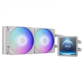 خنک کننده مایع پردازنده گیم دیاس Aura GL240 LCD ARGB WH