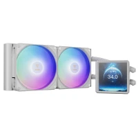 خنک کننده مایع پردازنده گیم دیاس Aura GL240 LCD ARGB WH