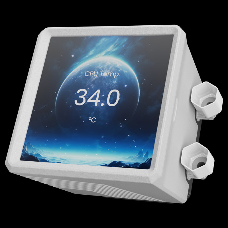 خنک کننده مایع پردازنده گیم دیاس Aura GL240 LCD ARGB WH