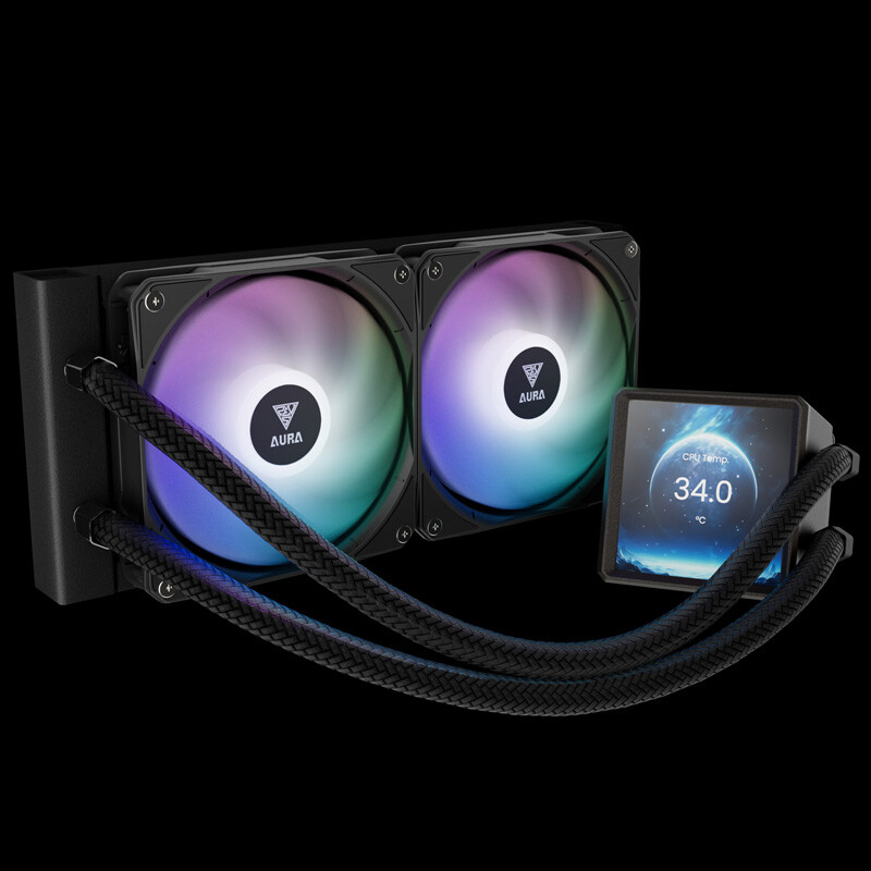 خنک کننده مایع پردازنده گیم دیاس Aura GL240 LCD ARGB Black